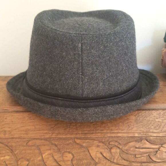 Lids Men's Unisex 100% Wool Fedora Hat Gray Grandpa Grunge Academia - Picture 5 of 8